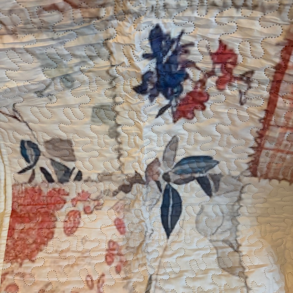 Floral Patchwork Quilt Multi Color Cottagecore Farmhouse Bedding 96" x 108" - Picture 9 of 15